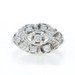 White Gold Diamond Cluster Cocktail Ring - 14k Round Brilliant .37ctw