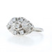White Gold Diamond Cluster Cocktail Ring - 14k Round Brilliant .37ctw