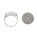 White Gold Diamond Cluster Cocktail Ring - 14k Round Brilliant .37ctw