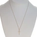 Yellow Gold Cross Pendant Necklace 18 1/4" - 14k Faith