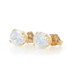 Yellow Gold Cubic Zirconia Stud Earrings - 14k Round 1.80ctw Pierced