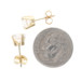 Yellow Gold Cubic Zirconia Stud Earrings - 14k Round 1.80ctw Pierced