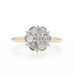 Yellow Gold Diamond Cluster Engagement Ring - 10k Round Brilliant .50ctw Floral