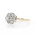 Yellow Gold Diamond Cluster Engagement Ring - 10k Round Brilliant .50ctw Floral