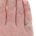 Yellow Gold Diamond Cluster Engagement Ring - 10k Round Brilliant .50ctw Floral