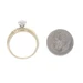 Yellow Gold Diamond Cluster Halo Engagement Ring - 10k Round .20ctw