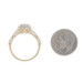 Yellow Gold Diamond Cluster Halo Engagement Ring - 10k Round Brilliant .50ctw