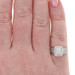 Yellow Gold Diamond Cluster Halo Ring - 14k Round Brilliant .66ctw