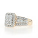 Yellow Gold Diamond Cluster Halo Ring - 14k Round Brilliant .66ctw