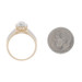 Yellow Gold Diamond Cluster Halo Ring - 14k Round Brilliant .66ctw