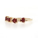 Yellow Gold Garnet Four-Stone Band - 10k Heart 1.16ctw Love Ring SZ 8