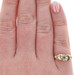 Yellow Gold Emerald Diamond Ring - 14k Round .28ctw Bypass