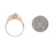 Yellow Gold Emerald Diamond Ring - 14k Round .28ctw Bypass