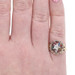 Yellow Gold Masonic Eastern Star Ring - 10k Diamond & Lab-Created Gemstones OES