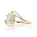 Yellow Gold Sky Blue Topaz Diamond Bypass Ring - 10k Oval .51ctw