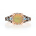 Le Vian Neapolitan Opal Blue Topaz Diamond Halo Ring - Rose Gold 14k Cab 1.58ctw