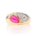 Yellow Gold Lab-Created Ruby Diamond Men's Pinky Ring 14k 1.48ctw Tony Soprano