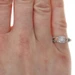 White Gold Diamond Halo Engagement Ring - 14k Princess .66ctw