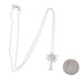 White Gold Diamond Palm Tree Necklace 16 1/4" - 14k Single .15ctw Tropical Beach