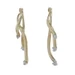 Yellow Gold Diamond Ribbon Drop Earring Enhancers 14k Single .10ctw Stud Jackets