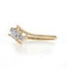 Yellow Gold Diamond Three-Stone Bypass Ring - 10k Round Brilliant & Single