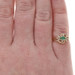 Yellow Gold Emerald Diamond Bypass Ring - 14k Marquise .43ctw