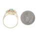 Yellow Gold Emerald Diamond Bypass Ring - 14k Marquise .43ctw