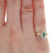 Yellow Gold Emerald Diamond Ring - 10k Marquise .23ctw