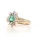 Yellow Gold Emerald Diamond Ring - 10k Marquise .23ctw