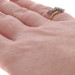 Yellow Gold Ruby Diamond Cluster Halo Bypass Ring - 10k Round .38ctw