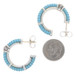 Lagos Blue Caviar Diamond Blue Ceramic Half-Hoop Earrings 925 Gold 14k Rd.10ctw