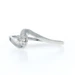White Gold Diamond Bypass Ring - 14k Single