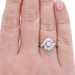 White Gold Diamond Bypass Ring - 18k Round Brilliant .50ctw
