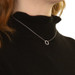 White Gold Diamond Eternity Necklace 18" - 14k Rd .26ctw Halo Circle Adjustable