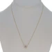 Yellow Gold Diamond Halo Necklace 18 1/4" - 14k Rd 1.13ctw Adjustable