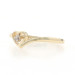 Yellow Gold Diamond Heart Solitaire Bypass Ring - 10k Single Cut Love