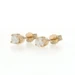 Yellow Gold Diamond Stud Earrings - 14k Round Brilliant .36ctw Pierced