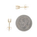 Yellow Gold Diamond Stud Earrings - 14k Round Brilliant .36ctw Pierced