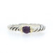 David Yurman Amethyst Cable Band Sterling 925 Yellow Gold 14k Solitaire Ring Sz6