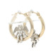 Sterling Silver Playful Cherub Hoop Earrings - 925 14k Guardian Angels Pierced