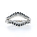 White Gold 2 Black Diamond Enhancer Wedding Bands 14k Guard Rings .44ctw Treated