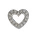 White Gold Diamond Heart Slide Pendant - 14k Round Brilliant .12ctw Love