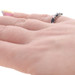 White Gold Sapphire Diamond Band - 14k Oval .68ctw Ring