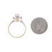 Yellow Gold Amethyst Diamond Ring - 14k Cofffin Cut .95ctw