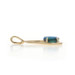 Yellow Gold Australian Opal Solitaire Pendant - 10k Oval Cabochon .70ct