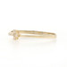 Yellow Gold Cubic Zirconia Sideways Cross Ring - 10k Round Brilliant Faith