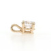 Yellow Gold Cubic Zirconia Solitaire Pendant - 14k Round Brilliant 1.00ct