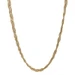 Yellow Gold Double Strand Singapore Chain Necklace 20" - 18k