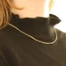 Yellow Gold Double Strand Singapore Chain Necklace 20" - 18k