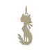 Yellow Gold Fluffy Cat Pendant - 10k Pet Feline